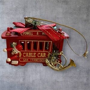 Vintage 1980’s  Christmas Ornament - Powell & Hyde Cable Car San Francisco
